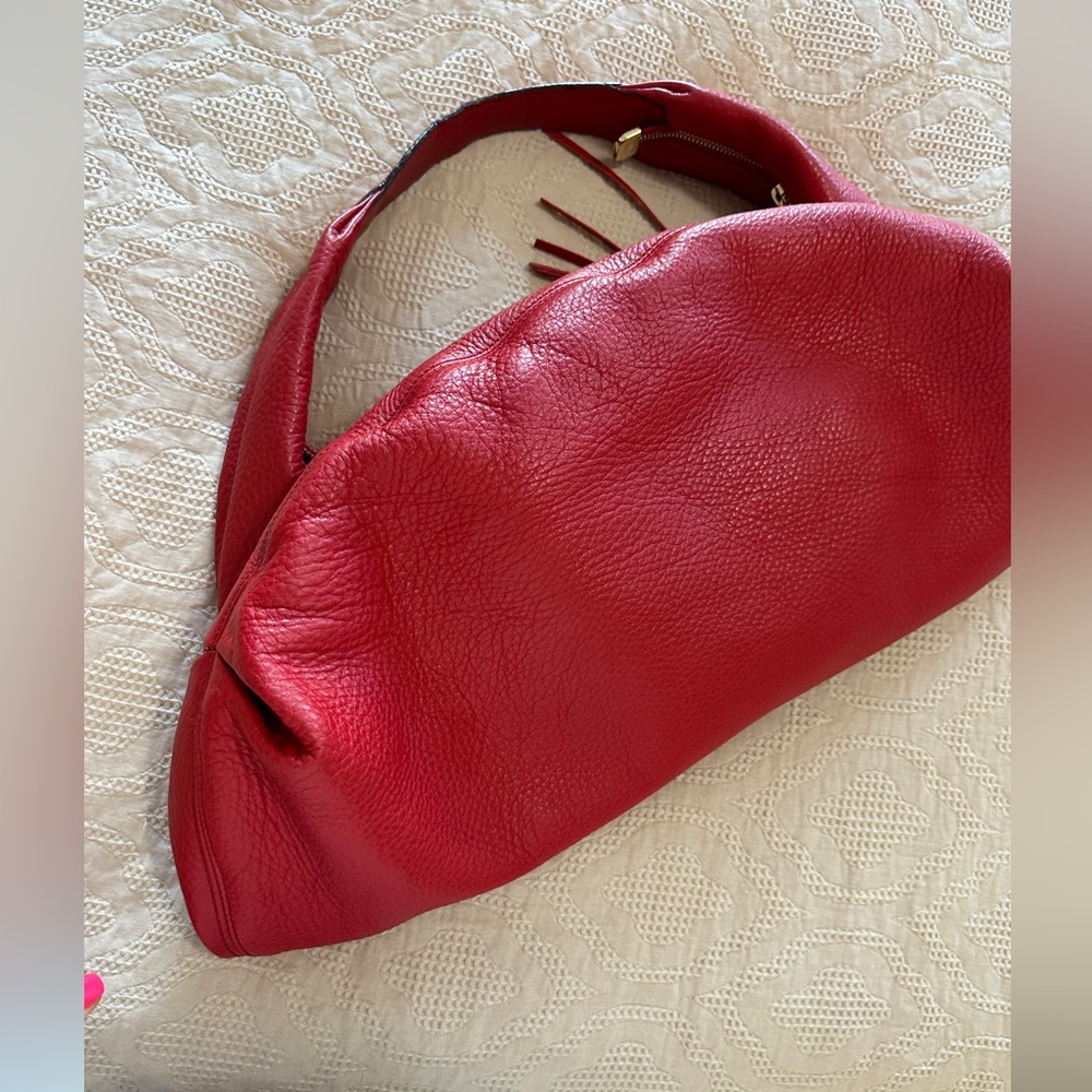 Gucci Gucci Red Pebbled Leather Large Soho Hobo Bag - Picture 11 of 17